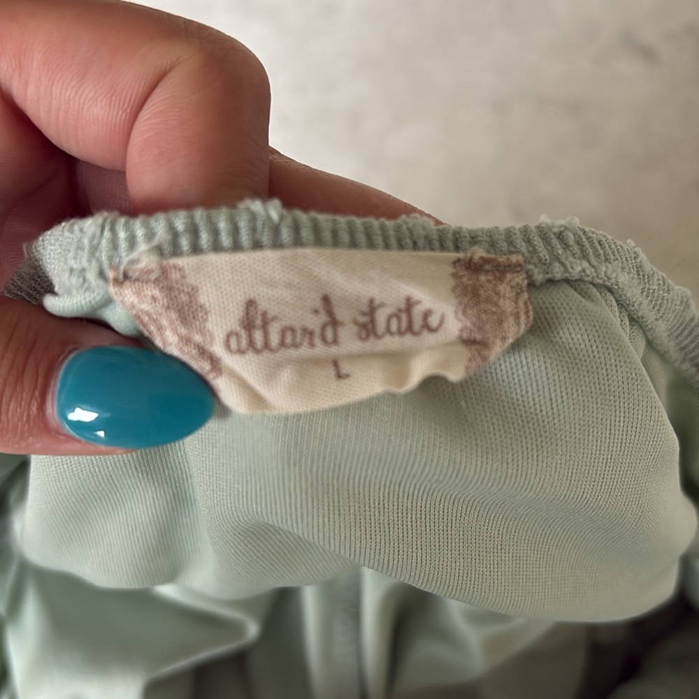 Altar'd State Green Ruched Ruffled Sundress - Picture 3 of 3
